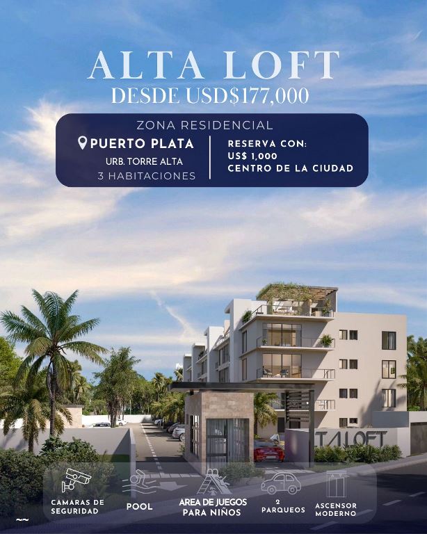 Apartamentos en Venta Urbanizacion Torre Alta, Puerto Plata