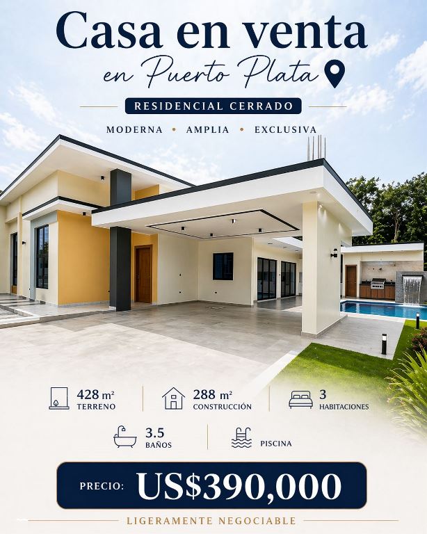 Casas en Venta Puerto Plata, Puerto Plata