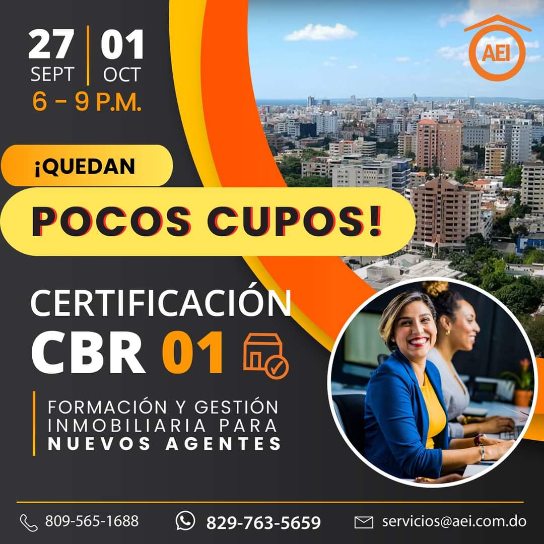Quedan pocos cupos, certificiacion CBR-01